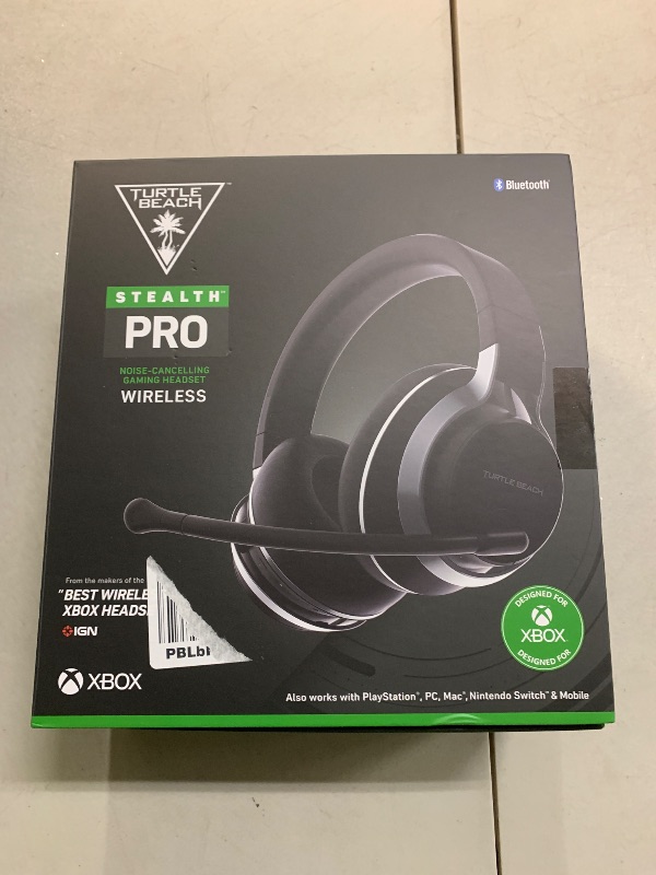 Photo 1 of Turtle Beach Stealth Pro Multiplatform Wireless Noise-Cancelling Gaming Headset for Xbox Series X|S, Xbox One, PS5, PS4, PC, Mac, Mobile – Swappable Batteries – Black