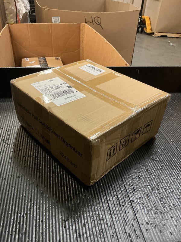 Photo 1 of 2 Pack Pull out Cabinet Organizer, Expandable Width(14"-24"), Depth(13"-24") with 3 Rails, Slide Out Drawers With Raising Pad for Framed Cabinets, with Adhesive Film for Cabinets in Kitchen, Black