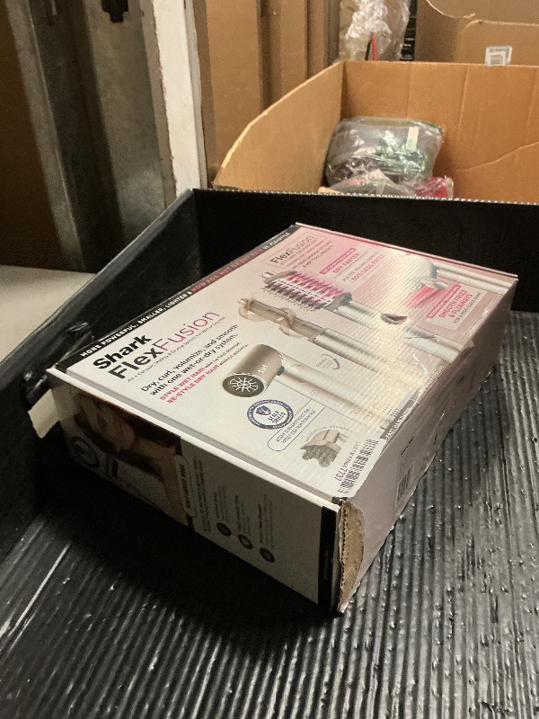 Photo 1 of Shark FlexFusion Hair Dryer with Fusion Hair Brush, Diffuser, Ceramic Air Styler with Auto-Wrap Hair Curlers, Ceramic Plates, Metallic Mist HD642