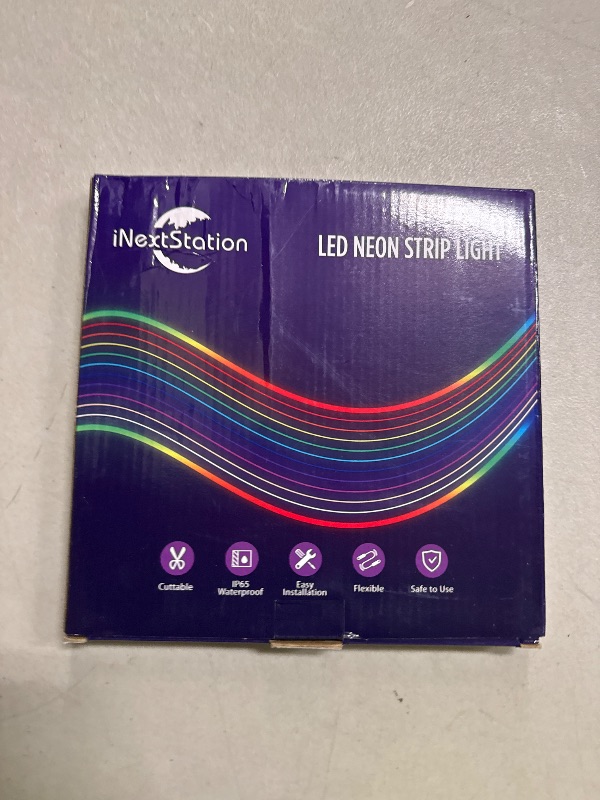 Photo 1 of *MISSING REMOTE** iNextStation 12V White LED Strip Lights 16.4FT, Flexible Silicone Neon Rope Light, Waterproof, Cuttable, Dimmable & Linkable, for Cabinet, Ceiling, Wall, Bedroom, Kitchen, Garage (No Adapter)