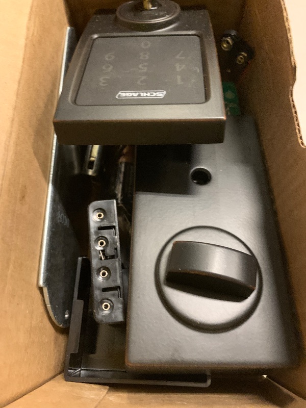 Photo 1 of SCHLAGE BE469ZP CEN 716 SCHLAGE Connect Smart Deadbolt With Alarm Inbuilt Century Trim In Aged Bronze