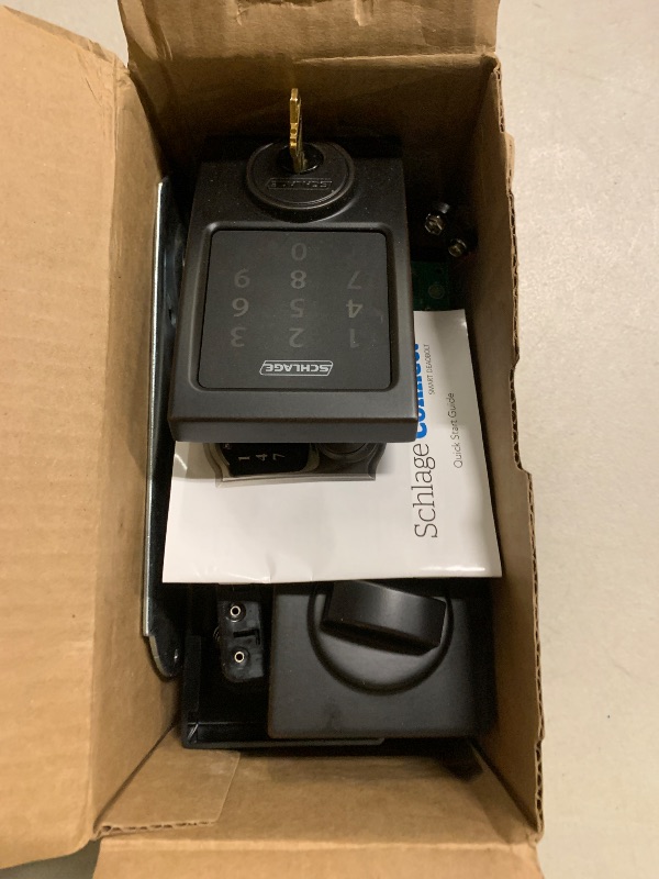 Photo 1 of SCHLAGE BE469ZP CEN 716 SCHLAGE Connect Smart Deadbolt With Alarm Inbuilt Century Trim In Aged Bronze