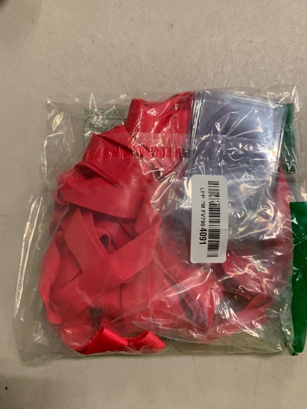 Photo 1 of 12 Pack Breakaway Lanyards with ID Badge Holder&Breakaway Clasp Neck Strap for Schools, Cruise, Office, Kids,Rose Red