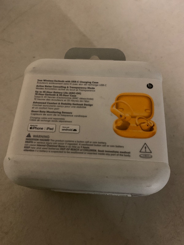 Photo 1 of Beats Powerbeats Pro 2 - Wireless Noise Cancelling Workout Earbuds with Secure- Fit Earhooks, Up to 45-Hour Battery with Charging Case, Sweat & Water Resistant, Heart Rate Monitoring - Electric Orange