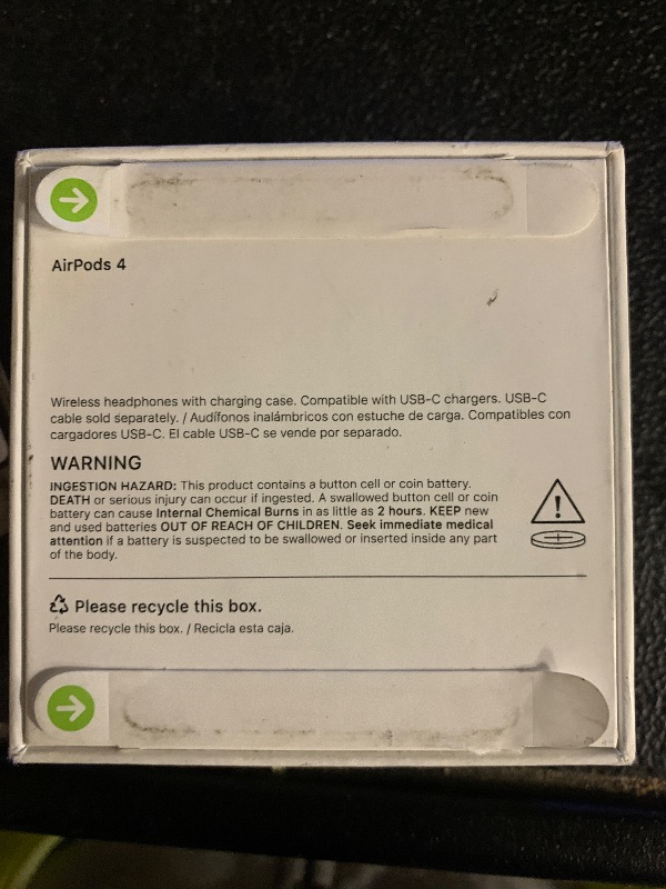 Photo 1 of Apple AirPods 4 Wireless Earbuds, Bluetooth Headphones, with Active Noise Cancellation, Adaptive, Transparency Mode, Personalized Spatial Audio, USB-C Charging Case, Wireless Charging, H2 Chip
