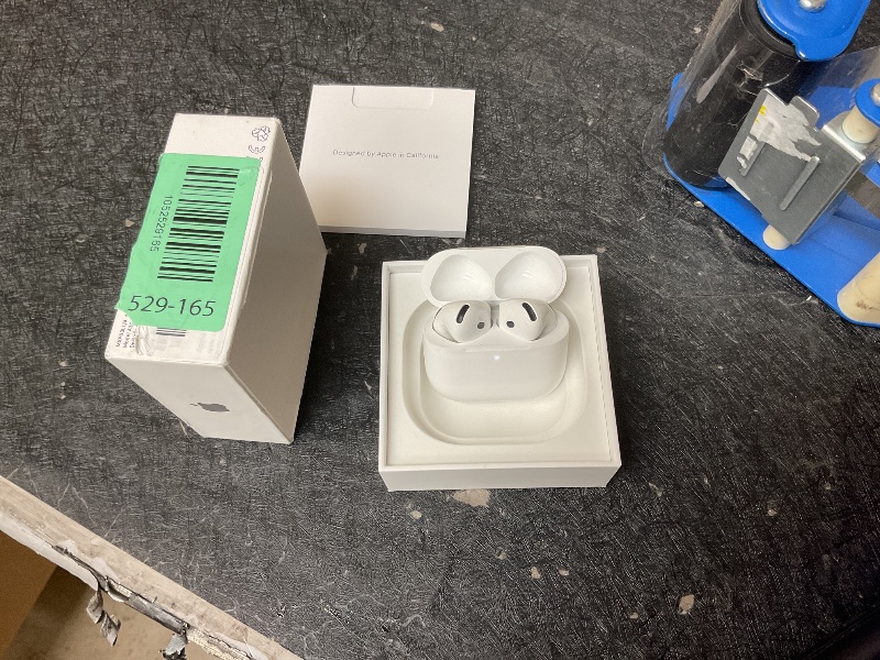 Photo 1 of Apple AirPods 4 Wireless Earbuds, Bluetooth Headphones, with Active Noise Cancellation, Adaptive, Transparency Mode, Personalized Spatial Audio, USB-C Charging Case, Wireless Charging, H2 Chip
