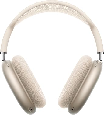 Photo 1 of Apple AirPods Max Wireless Over-Ear Headphones, Pro-Level Active Noise Cancellation, Transparency Mode, Personalized Spatial Audio, USB-C Charging, Bluetooth Headphones for iPhone - Starlight