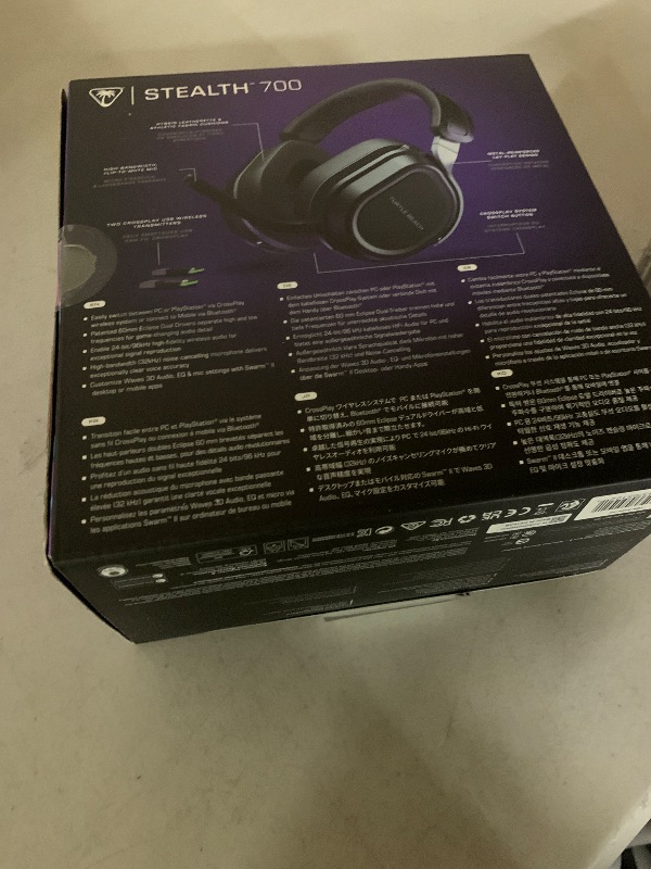 Photo 1 of Turtle Beach Stealth 700 Gen 3 Wireless Multiplatform Amplified Gaming Headset for PC, PS5, PS4, Mobile – 24-bit Audio, 60mm Drivers, High-Bandwidth Microphone, Bluetooth, 80-Hr Battery – Black