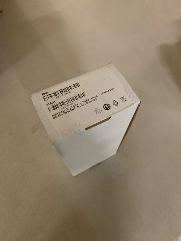 Photo 1 of Apple Watch Ultra 2 [GPS + Cellular, 49mm] - Titanium Case with Blue Ocean Band, One Size (Renewed)