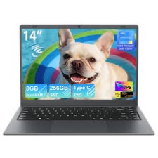 Photo 1 of HP 14-dq3000dx 14" HD Laptop, Intel Celeron N4500, 4GB DDR4 RAM, 64GB eMMC, Intel UHD Graphics, Windows 11 Home, Wi-Fi 6, Black