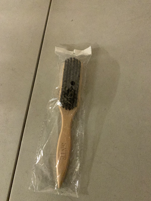 Photo 1 of 100% Boar Bristle Slick-Back Brush | Natural Wooden Styling Tool to Restore Shine & Frizz Control, Smooth Flyaways | Teasing to Add Volume | Perfect for Sleek Ponytails, Buns & Men's Beard Grooming