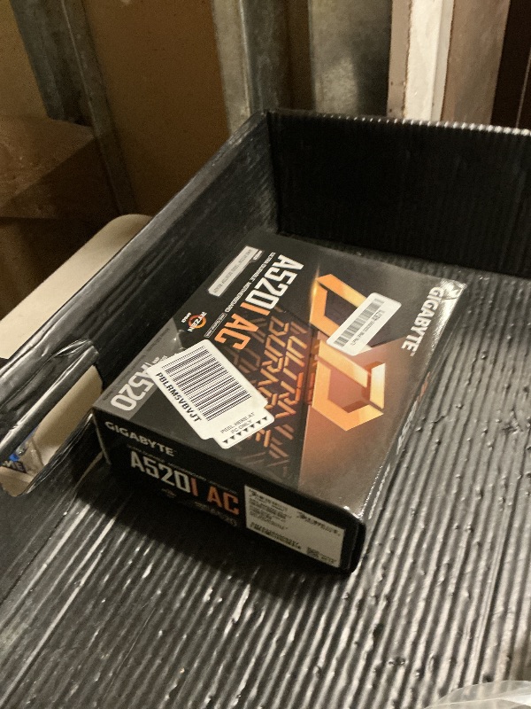 Photo 1 of Gigabyte A520I AC (AMD Ryzen AM4/Mini-ITX/Direct 6 Phases Digital PWM with 55A DrMOS/Gaming GbE LAN/Intel WiFi+Bluetooth/NVMe PCIe 3.0 x4 M.2/3 Display Interfaces/Q-Flash Plus/Motherboard)