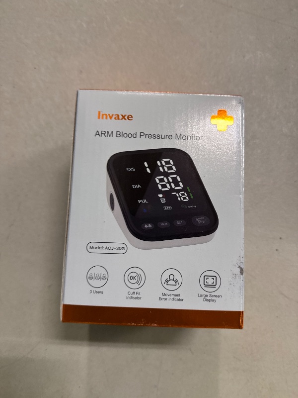 Photo 1 of Blood Pressure Machine, Automatic Upper Arm Blood Pressure Monitor with 2x199 readout, 4.5 inch Backlit Large Screen Adjustable Large Cuff 9 to 17 inches - arrhythmia and Home Hypertension Detector