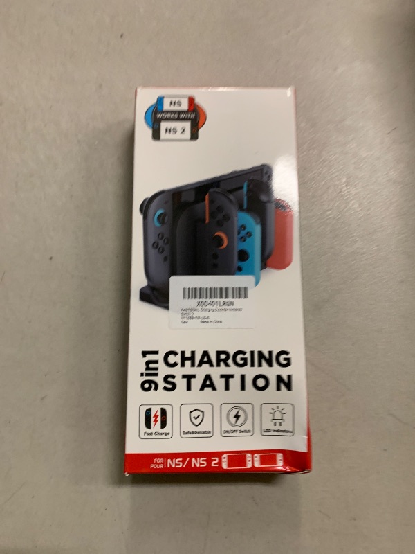 Photo 1 of [Switch 1/2 Compatible] FASTSNAIL 9-in-1 Dual-Direction Magnetic Controller Charger for Nintendo Switch 2 2025 & Original & OLED Controller, Fast Charging Dock for Switch 2 Controller Accessories
