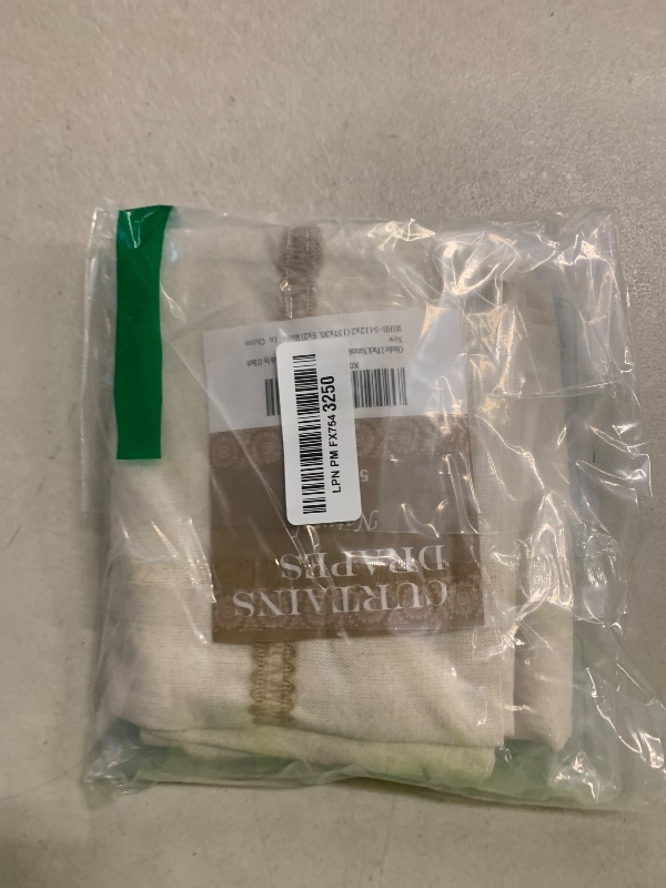 Photo 1 of 2 Pack Cotton Linen Valance for Windows with Burlap Lace Trim Rustic Farmhouse 12 inch Kitchen Valance Rod Pocket Neutral Short Curtain Topper Window Treatment