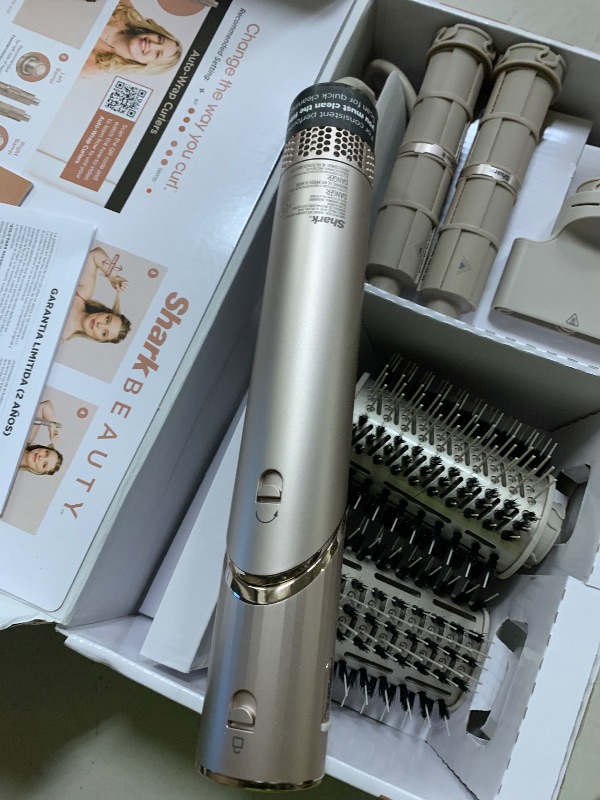 Photo 1 of Shark FlexStyle Air Styling & Drying System, Powerful Hair Dryer Brush & Multi-Styler with Auto-Wrap Curlers, Paddle Brush, Oval Brush, Concentrator Attachment, Stone, HD430