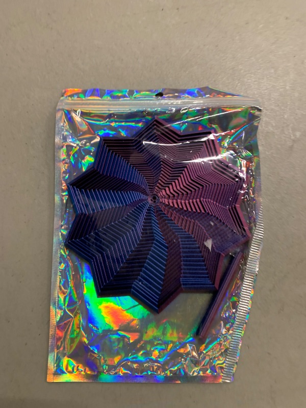 Photo 1 of 3D Printed Expanded Sensory Fidget Star,Stress-Relief Spinning Tower Toy with Handles,Sensory Toys for Adults & Teens,Honeycomb Whirling Spiral Design for ADHD & Stress Relief (Purple-Blue,L-25rings)