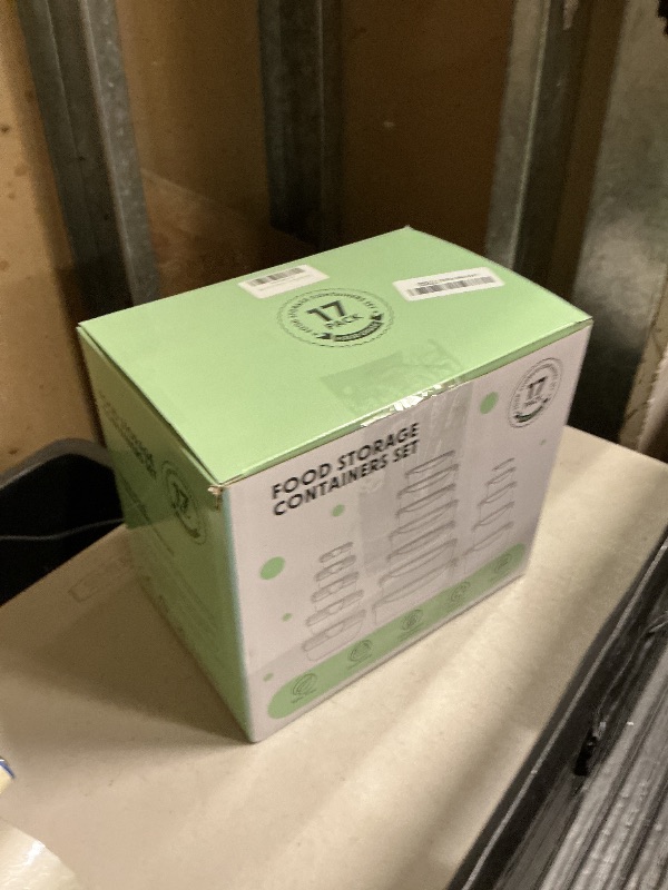 Photo 1 of 34 PCS Food Storage Containers Set with Airtight Lids (17 Lids &17 Containers) - BPA-Free Plastic Food Container for Kitchen Storage Organization, Fruit Meal-prep Containers with Labels & Marker