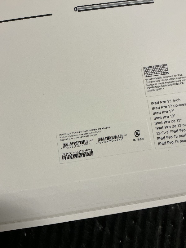 Photo 1 of Apple iPad Magic Keyboard Case for iPad Pro 13-inch (M4 and M5), Great Typing Experience, Built-in Trackpad, Function Row, US English - Black