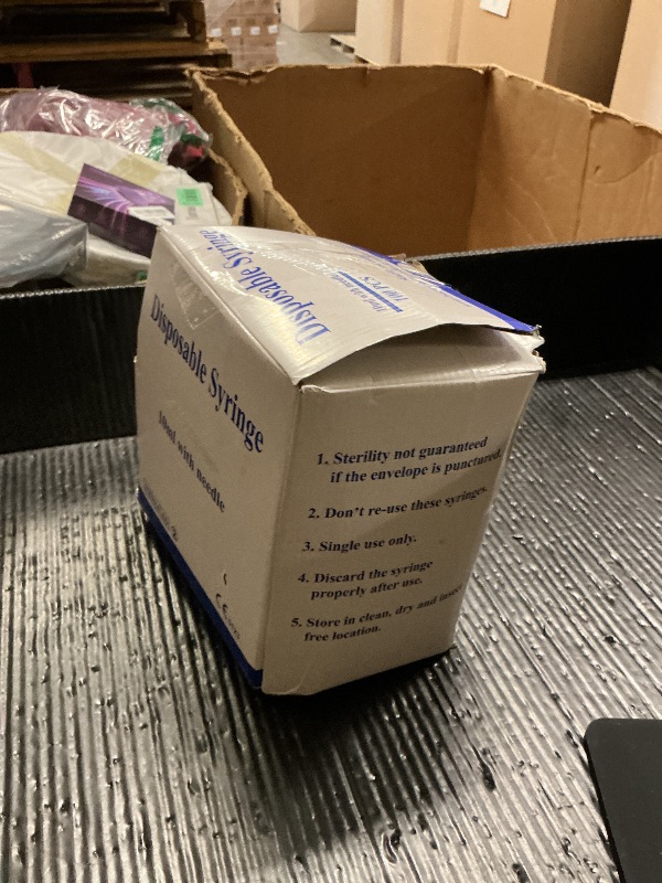 Photo 1 of 100 Pack Disposable 10ml/cc Lab Syringes with 18Ga 1 Inch Needle Luer Lock, Individually Sealed Packed