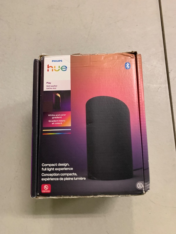 Photo 1 of Philips Hue Play Smart Wall Washer Black, White & Color Light with ColorCast Technology, Bluetooth Compatible, Voice Control with Alexa, Apple Home & Google Assistant