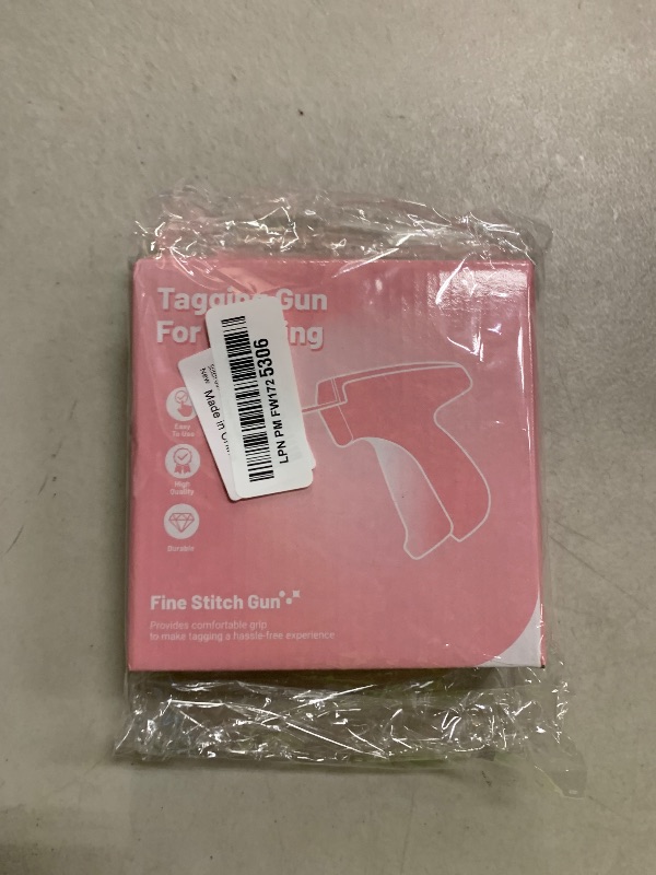 Photo 1 of 2 Pack Stitch Gun for Clothes, Stitchy Microstitch Tag Gun Quick Clothing Fixer - Sewing Kit Includes 10 Needle, 4000 Fasteners (Pink)