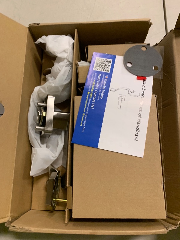 Photo 1 of Veise Fingerprint Door Lock Set, Keyless Entry Door Lock, Front Handle Set, Electronic Keypad Deadbolt with Lever Handle, 2 Keys, Auto-Locking, One-time Codes, Easy to Install, Satin Nickel