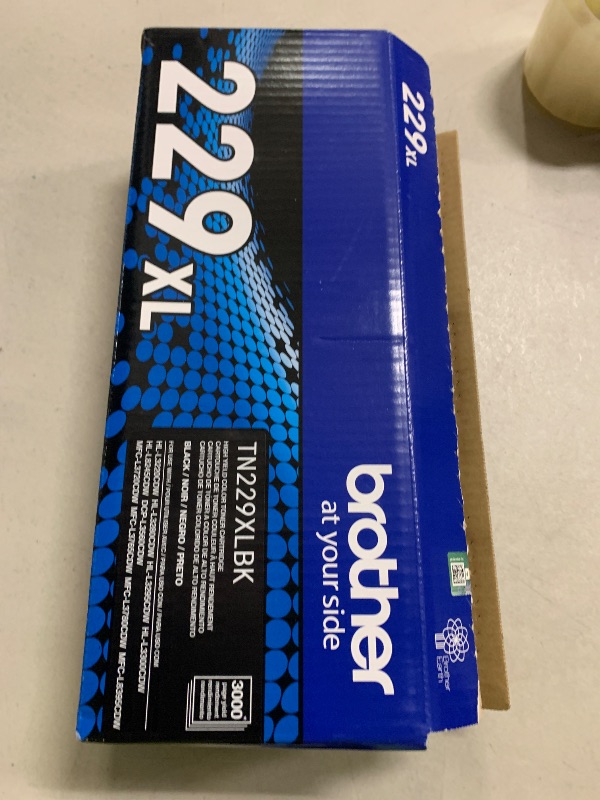 Photo 1 of Brother Genuine TN229XLBK Black High Yield Printer Toner Cartridge - Print up to 3,000 Pages(1)