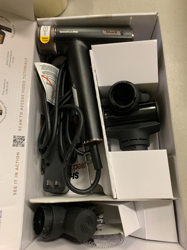 Photo 1 of Shark SpeedStyle Pro Professional Performance High-Velocity Hair Dryer System with Scalp Shield and IQ Speed Styling & Drying Suite, Straight and Wavy Hair, Lightweight, Ionic, No Heat Damage, HD731