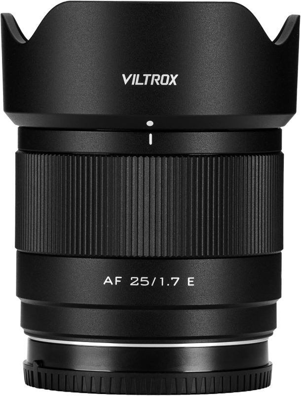 Photo 1 of VILTROX 25mm F1.7 E, AF 25mm F1.7 E Mount Lens for Sony E, APS-C Prime Lens for Sony a6400 a6500 a6600 ZV-E10 FX30 A6700 ZC-E10II a7? a7R? a7? a7R?
