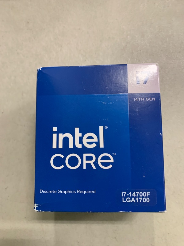 Photo 1 of Intel Core i7-14700F Desktop Processor 20 cores (8 P-cores + 12 E-cores) up to 5.4 GHz