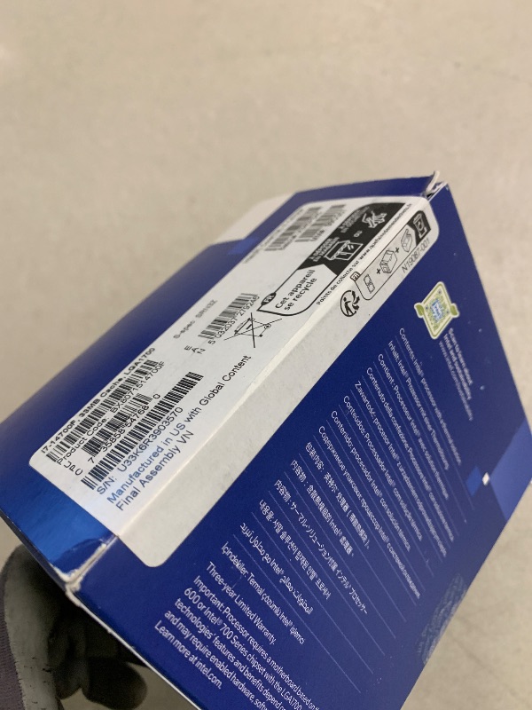 Photo 1 of Intel Core i7-14700F Desktop Processor 20 cores (8 P-cores + 12 E-cores) up to 5.4 GHz