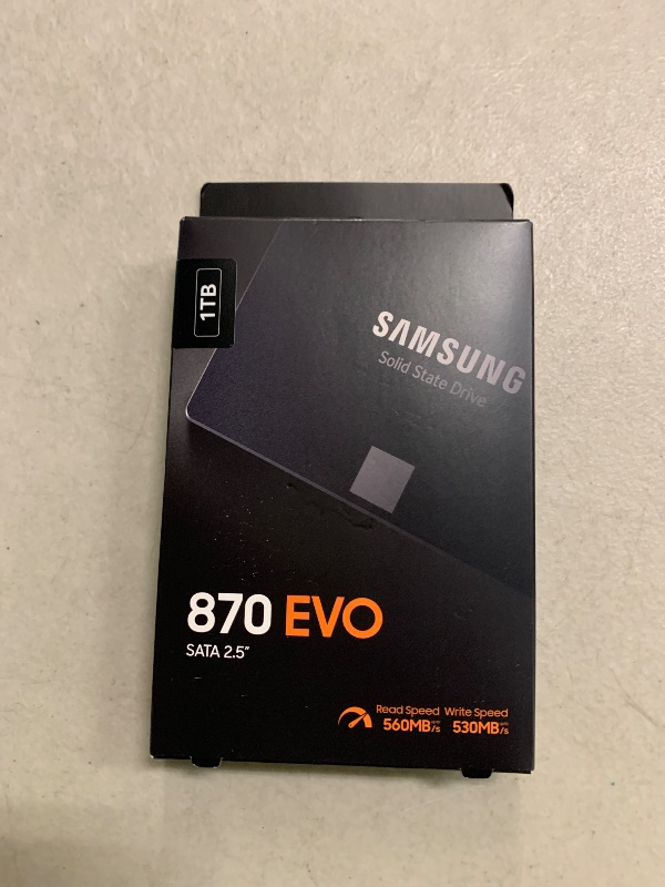 Photo 1 of Samsung 870 EVO SATA III SSD 1TB 2.5” Internal Solid State Drive, Upgrade PC or Laptop Memory and Storage for IT Pros, Creators, Everyday Users, MZ-77E1T0B/AM