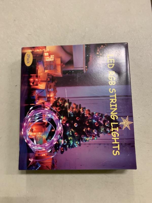 Photo 1 of 2 Pack Fairy Lights Battery Operated Color Changing String Lights with Remote, 16.4FT Twinkle Lights USB Plug or Battery Powered, Outdoor Christmas Decorations for Bedroom Wedding Party Indoor