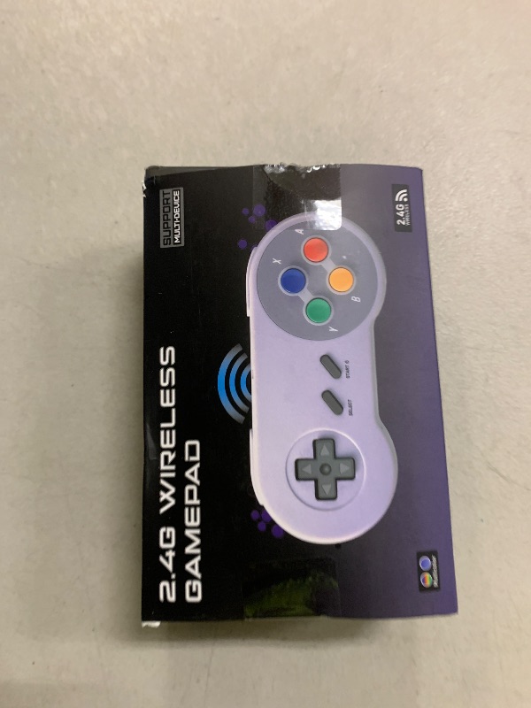 Photo 1 of KIWITATA 2 Pack 2.4GHz Wireless Controller for SNES Original Console, Rechargeable Wireless Remote Gamepad Controller for SNES Super Entertainment System Console