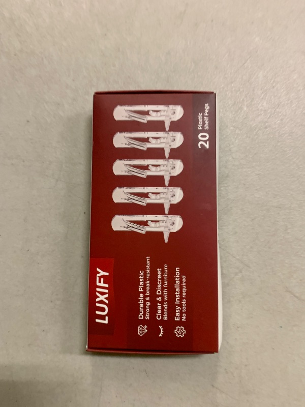 Photo 1 of 20 PCS Locking Shelf Pegs 5mm*3/4" Plastic Clear Shelf Pins & Pegs for Kitchen Cabinets, Bookcases, Wardrobe Transparent Plastic Shelf Support Pins, Compatible with All Standard 5mm Holes