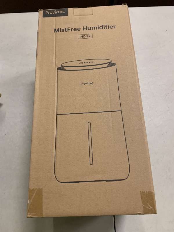 Photo 1 of Provirtec MistFree Evaporative Humidifier for Bedroom, 3L No White Dust for Sensitive Individuals, Auto Humidity Control, Works with Tap Water, Night Light, Easy Clean Tank for Home & Small Room