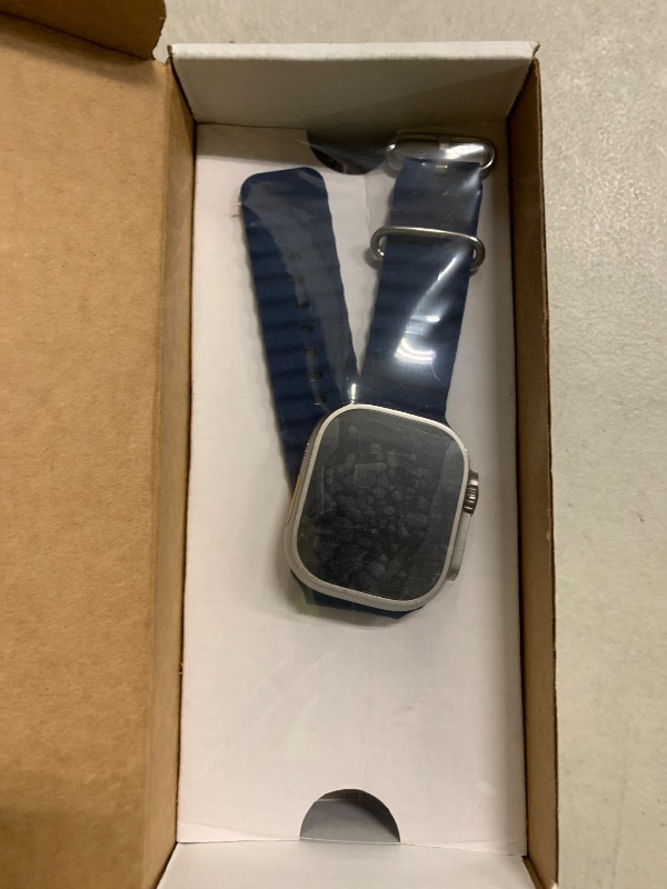 Photo 1 of Apple Watch Ultra 2 [GPS + Cellular, 49mm] - Titanium Case with Blue Ocean Band, One Size (Renewed)