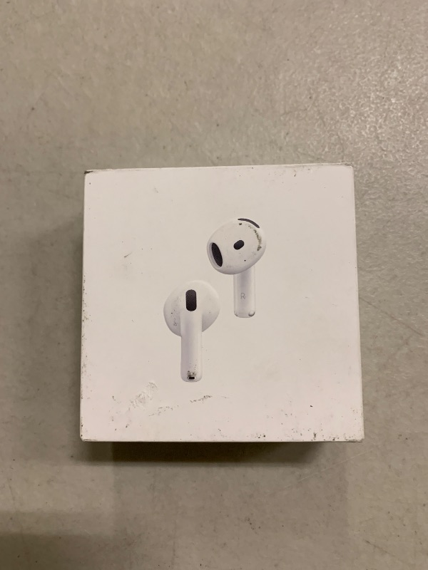 Photo 1 of Apple AirPods 4 Wireless Earbuds, Bluetooth Headphones, with Active Noise Cancellation, Adaptive, Transparency Mode, Personalized Spatial Audio, USB-C Charging Case, Wireless Charging, H2 Chip