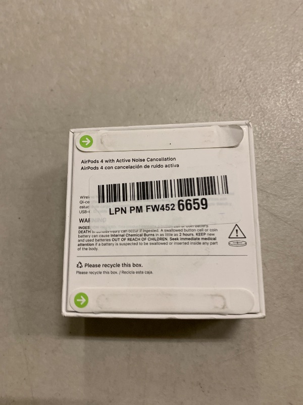 Photo 1 of Apple AirPods 4 Wireless Earbuds, Bluetooth Headphones, with Active Noise Cancellation, Adaptive, Transparency Mode, Personalized Spatial Audio, USB-C Charging Case, Wireless Charging, H2 Chip