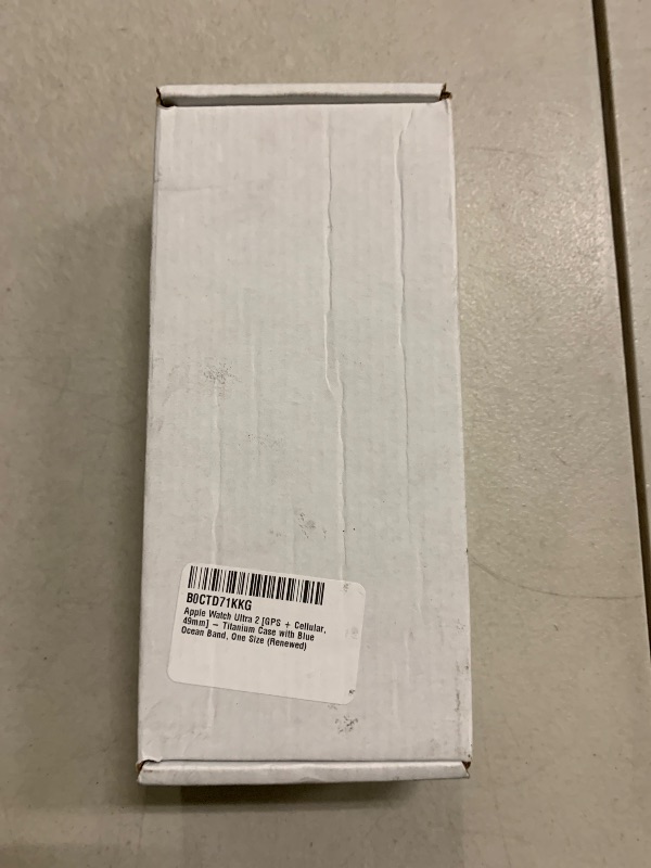 Photo 1 of Apple Watch Ultra 2 [GPS + Cellular, 49mm] - Titanium Case with Blue Ocean Band, One Size (Renewed)