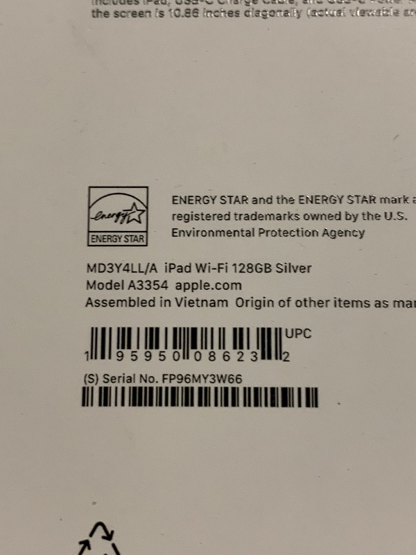 Photo 1 of Apple iPad 11-inch: A16 chip, 11-inch Model, Liquid Retina Display, 128GB, Wi-Fi 6, 12MP Front/12MP Back Camera, Touch ID, All-Day Battery Life — Silver