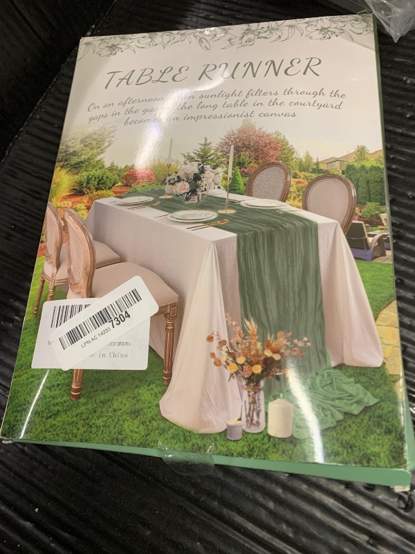 Photo 1 of 2 Pack Beige Cheesecloth Table Runner, 10Ft Boho Gauze Cheese Cloth Table Runners for Wedding, Party, Dinner, Baby Shower, 120 Inches Long Table Runner for Valentine's Day, Easter, Mother's Day Decor