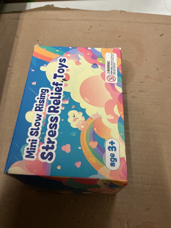 Photo 1 of 24 Pack Slow Rising Stress Cube , Dough Stress Balls Soft Fidget Squishy Toys for Anxiety Relief, Pull Stretch Classroom Prize Party Favors Toys for Kids
