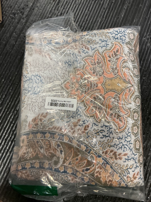 Photo 1 of 100% Cotton Boho Throw Blanket for Home Decor – Classic Farmhouse Quilt Bedding, Muslin Blankets for Adults, Vintage Woven Decorative Blanket for Couch, Bed Layering Use, Paisley Pattern, 50"x60"