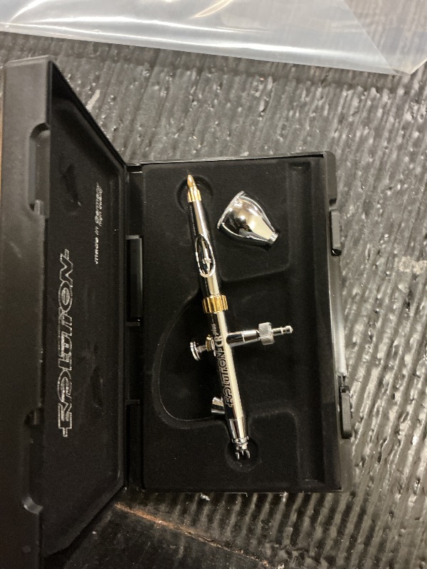 Photo 1 of Evolution CRplus 2024 Solo 0.45mm Airbrush, Nozzle Set 0.45mm fine line, Cup & lid 5ml, Triple Coating, Chrome Finish, PTFE Seal - 121232