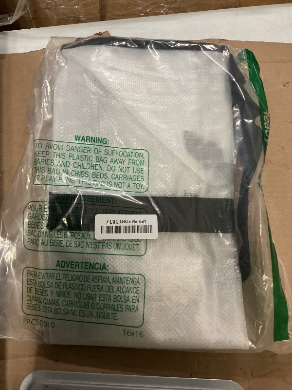 Photo 1 of 1Pack Large Moving Bags with Zippers & Carrying Handles, Heavy Duty Storage Tote Moving Boxes ?Space Saving (Clear, 1 Pack)