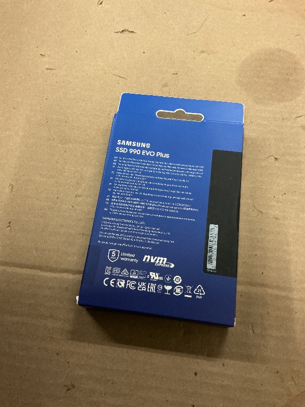 Photo 1 of FACTORY SEALED— Samsung 990 EVO Plus SSD 4TB, PCIe Gen 4x4 | Gen 5x2 M.2, Speeds Up-to 7,250 MB/s, Upgrade Storage for PC/Laptops, HMB Technology and Intelligent Turbowrite 2.0, (MZ-V9S4T0B/AM)