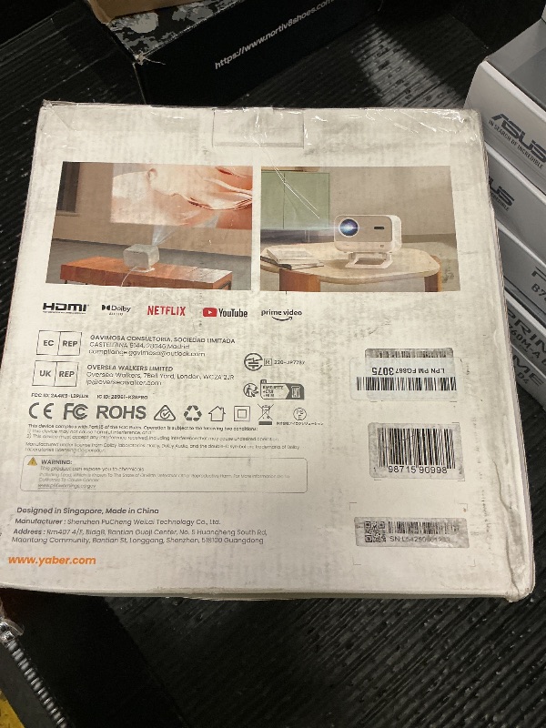 Photo 1 of [Netflix-Licensed/Sound by JBL] Yaber L2 Plus Projector with WiFi and Bluetooth, Native 1080P Projector 4K Support, Auto Focus/Keystone Correction, Built-in Apps, Portable Proyector for Home & Outdoor