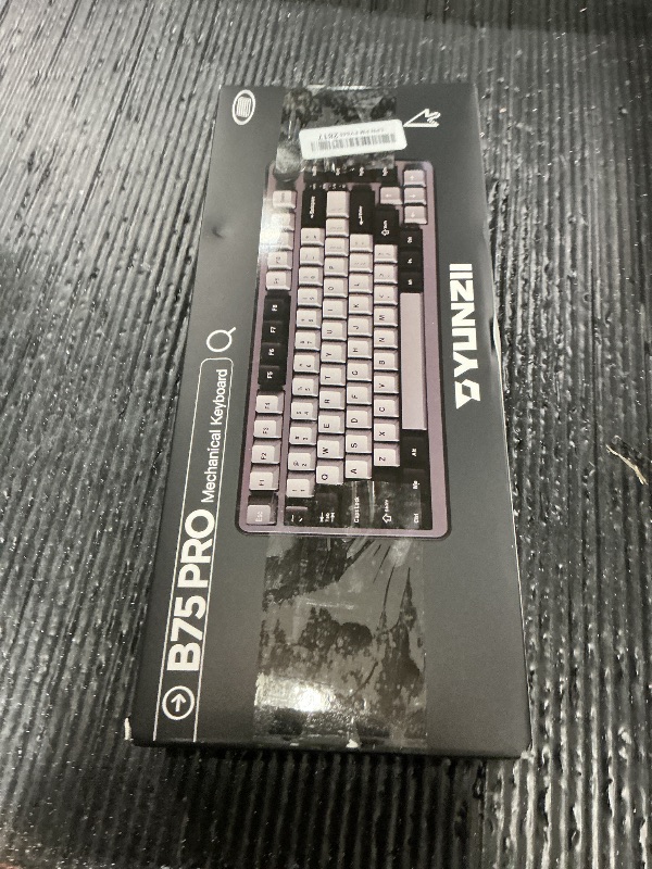 Photo 1 of YUNZII B75 PRO Wireless Mechanical Keyboard,75% Layout with Knob,Hot Swap Gasket Custom Structure,Creamy Pre-lubed Switches,RGB Backlit,BT/Type-C/2.4G for Win/Mac(Cocoa Cream V2 Switch,Dark Grey)